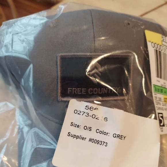 Free Country Cotton Canvas Mens Baseball Cap Golf Hat GREY NWT LtdEd SO 1 LEFT! - Picture 3 of 9